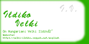 ildiko velki business card